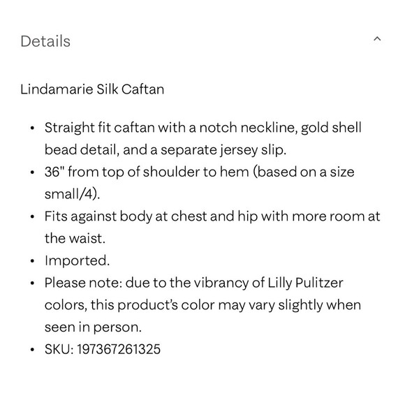 Lilly Pulitzer Lindamarie Caftan Dress Womens Small / Medium multi royal coral - Picture 6 of 6